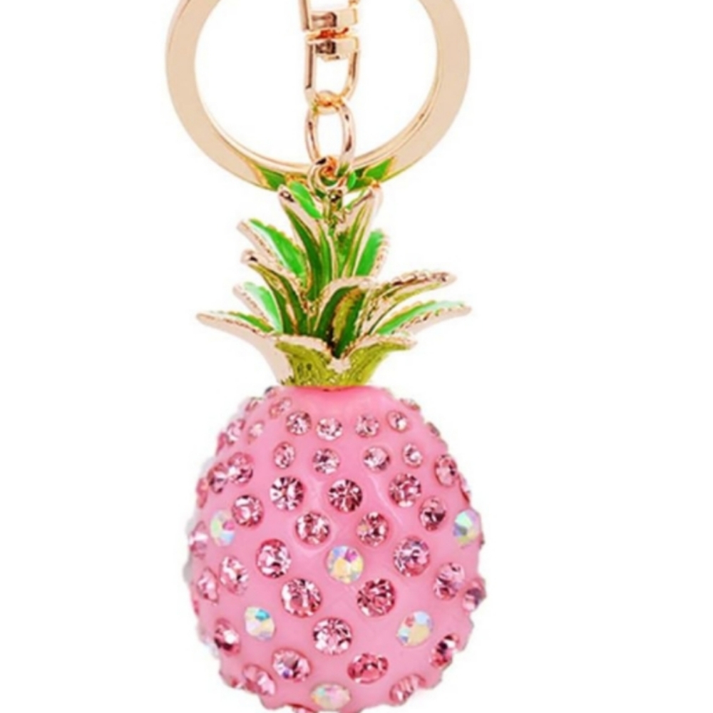 Pink pineapple 🍍 keychain or for bag decoration